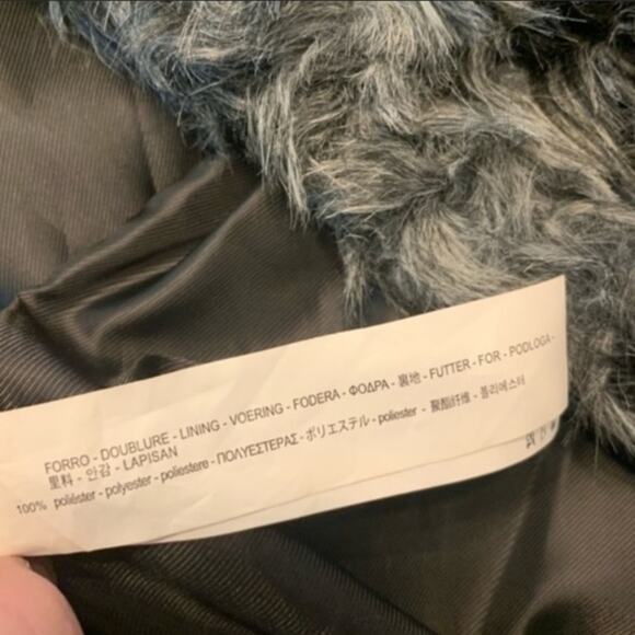 Zara tricolor texturized faux fur jacket - Picture 6 of 7